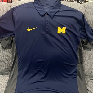 Michigan Dri Fit Polo Shirt, XXL , Go Blue Nike